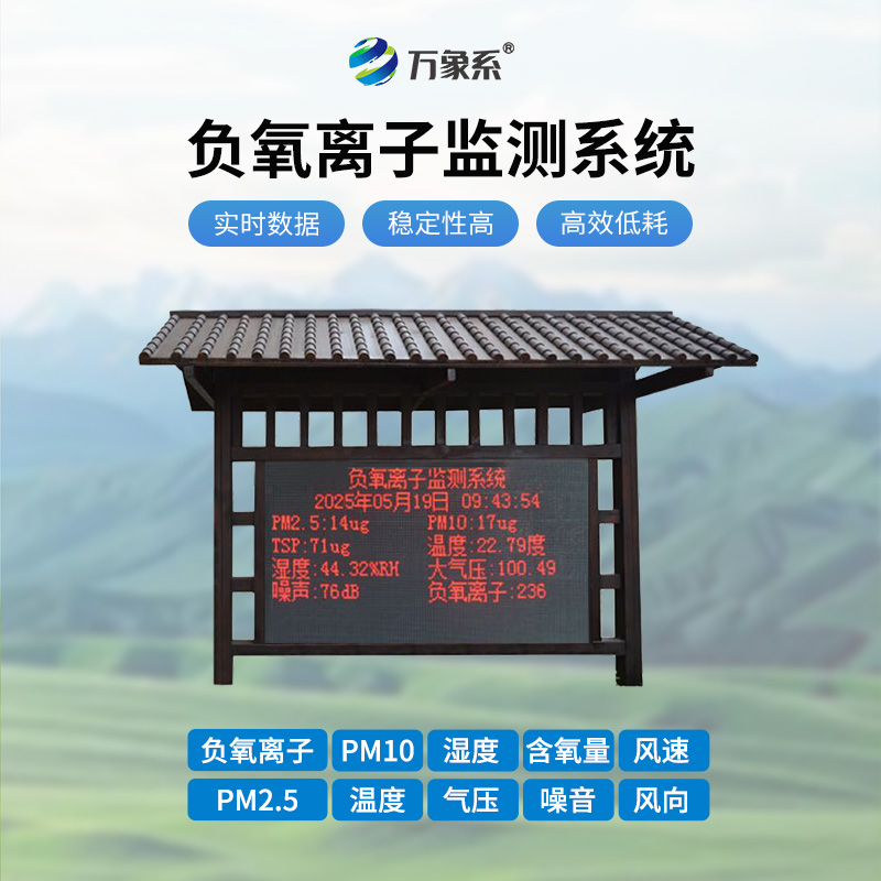 负氧离子在线监测系统如何让清新可感可知?